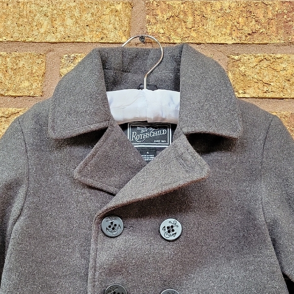 Rothschild Gray Peacoat Classic Tailored Design Size 4 - Picture 4 of 10